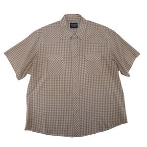 Wrangler Western Pearl Snap Shirt Men’s XXL – Plaid Cowboy Rodeo  Snap Button